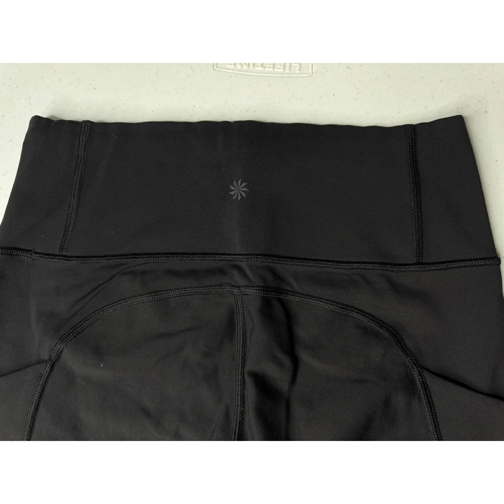 Athleta Women Black High Rise‎ Crop Leggings with Pockets Size S